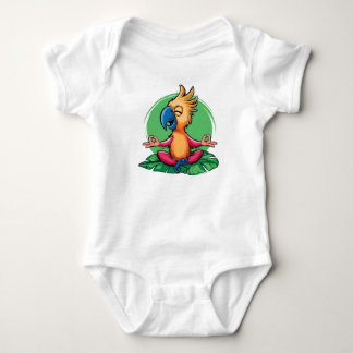 Zen Parrot - Tropische Meditation Kunst für Entspa Baby Strampler