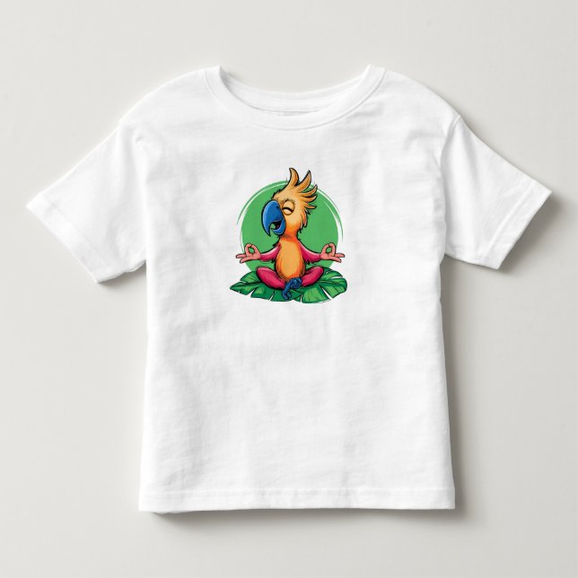 Zen Parrot - Tropische Medizin Kunst Kleinkind T-shirt (Vorderseite)