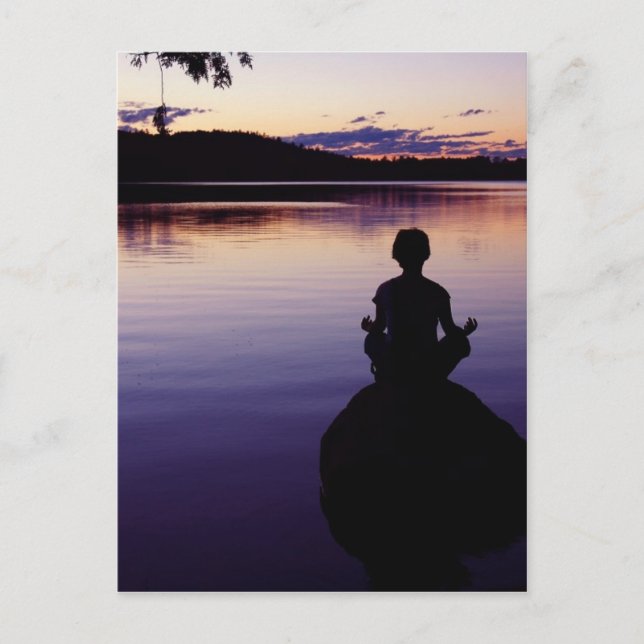 Zen Peace Yoga Stillness Meditation Natur Postkarte (Vorderseite)