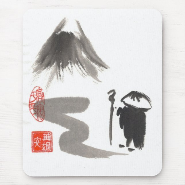 Zen-Pilger Mousepad (Vorne)