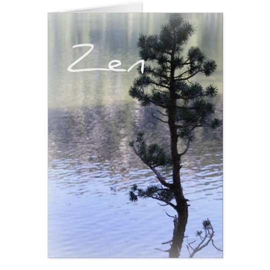 Zen-Reflexions-Wasser und Baum-Karte Karte