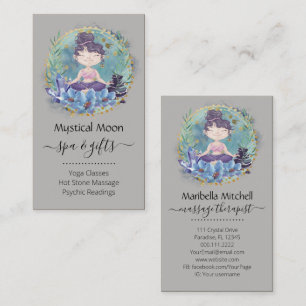 Zen roches Yoga Spa Massage Carte de visite