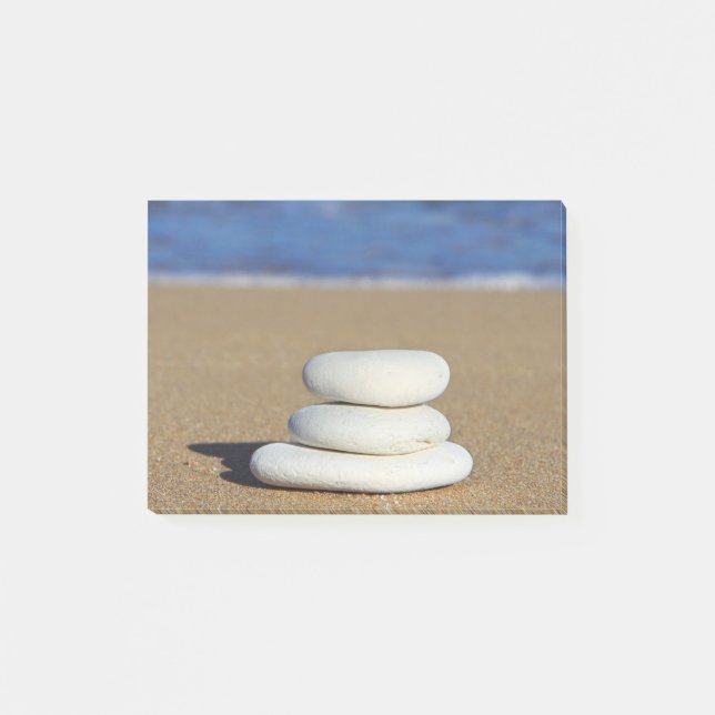 Zen Rocks on Beach Post-it Notes (Devant)