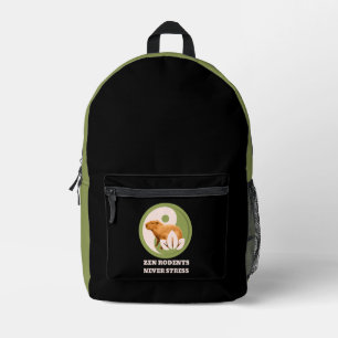 Zen Rodents stress Capybara Bedruckter Rucksack