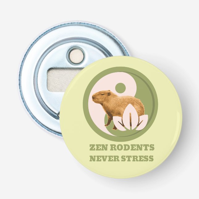 Zen Rodents stress Capybara Flaschenöffner (Vorderseite)