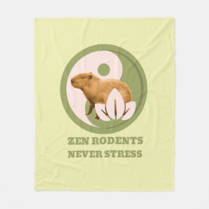 Zen Rodents stress Capybara Fleecedecke