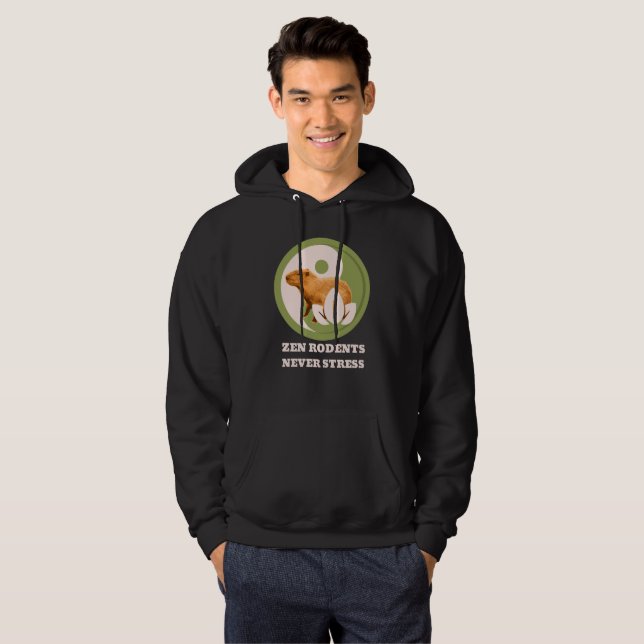 Zen Rodents stress Capybara Hoodie (Vorne ganz)