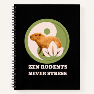 Zen Rodents stress Capybara Notizbuch