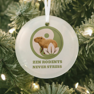 Zen Rodents stress Capybara Ornament Aus Glas