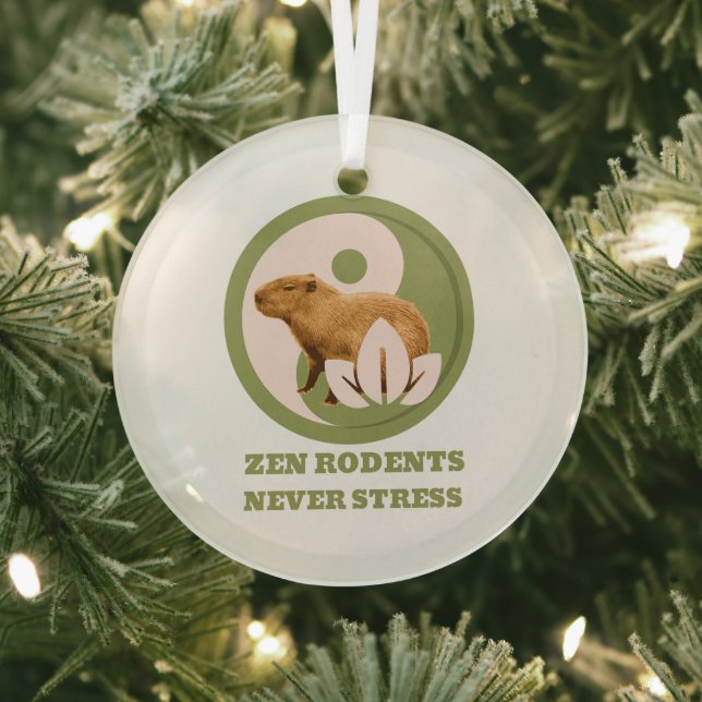 Zen Rodents stress Capybara Ornament Aus Glas (InSitu)