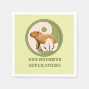 Zen Rodents stress Capybara Serviette