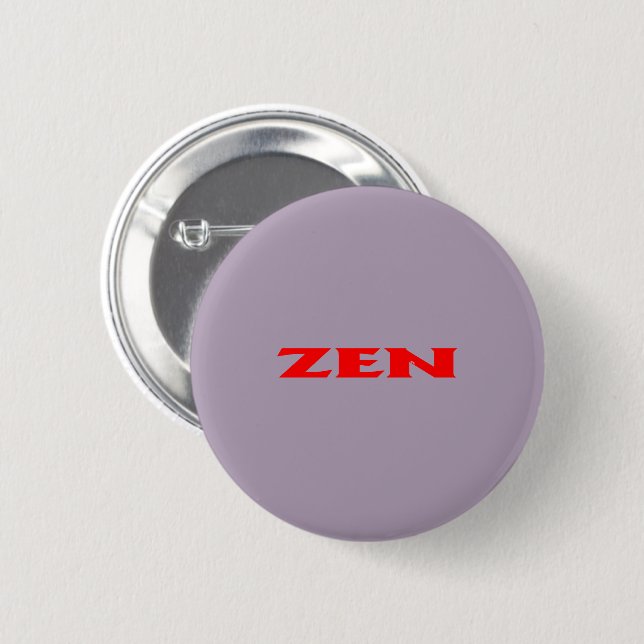 Zen Rot-Graue Standard-Rundtaste Button (Vorne & Hinten)