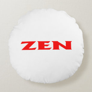 Zen-Rot-Rundpilz Rundes Kissen