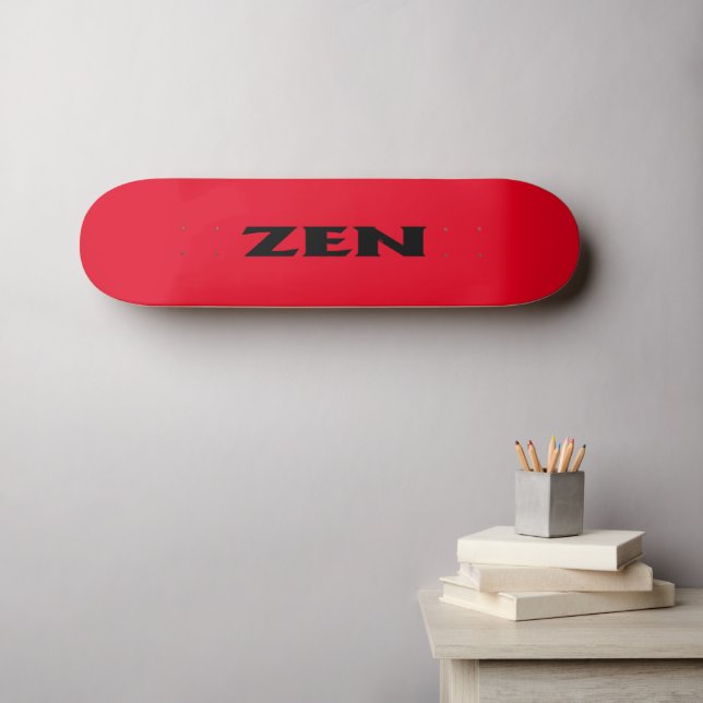 Zen Rot Skateboard (Wandkunst (Horz))