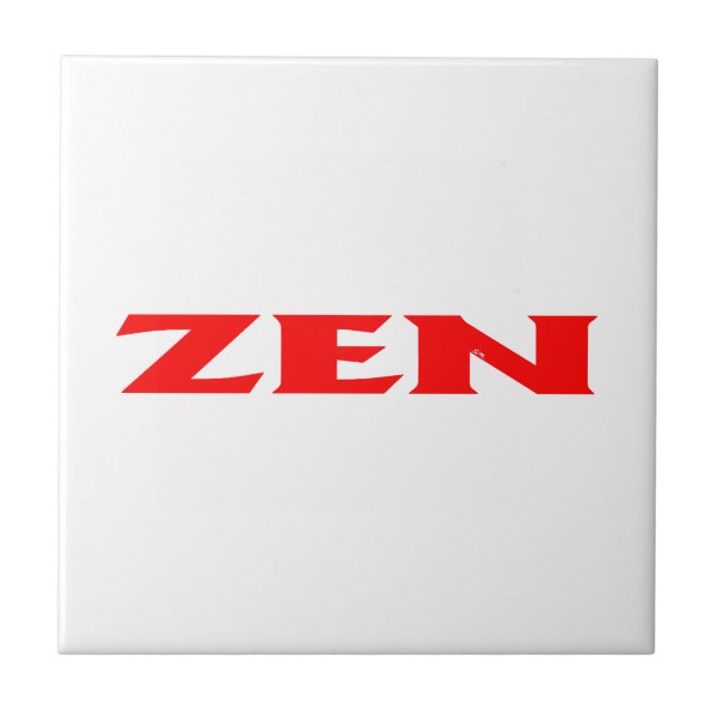 Zen-Rot-Weiß-Kachel Fliese (Vorderseite)