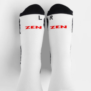 Zen Rot Weiß nach innen Hochleistungs-Socken Socken
