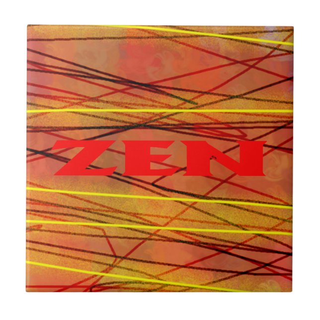 Zen-rote Drahtplatte Fliese (Vorderseite)
