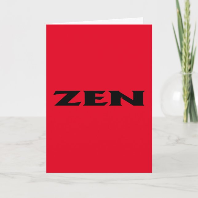 Zen-rote Grußkarte Karte (Vorderseite)