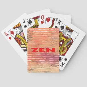 Zen-Rote Schilf-Poker spielt Karten Spielkarten