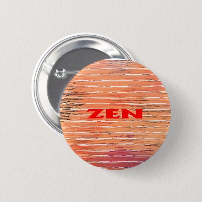 Zen-Rote-Schilf-Standardrunde Button (Vorne & Hinten)
