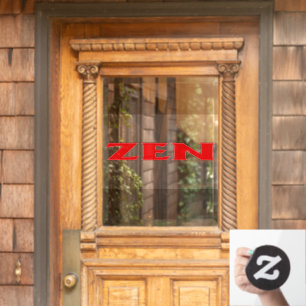 Zen roter Sau-thru-Fensterheber Fensteraufkleber