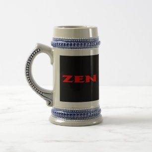 Zen roter schwarzer Stein Bierglas