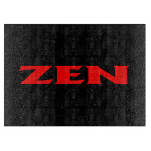 Zen rotes schwarzes Glasspanbrett Schneidebrett