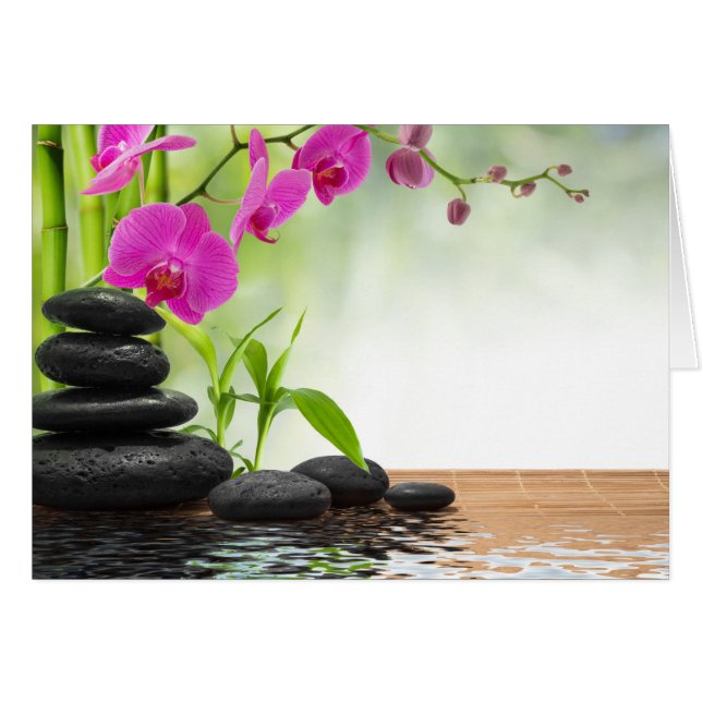 Zen,Ruhe,rosa Orchidee,schön,Wellness-Center,Heilu (Vorderseite (Horizontal))