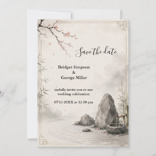 Zen Sakura Hochzeit Botanische Harmonie Einladung