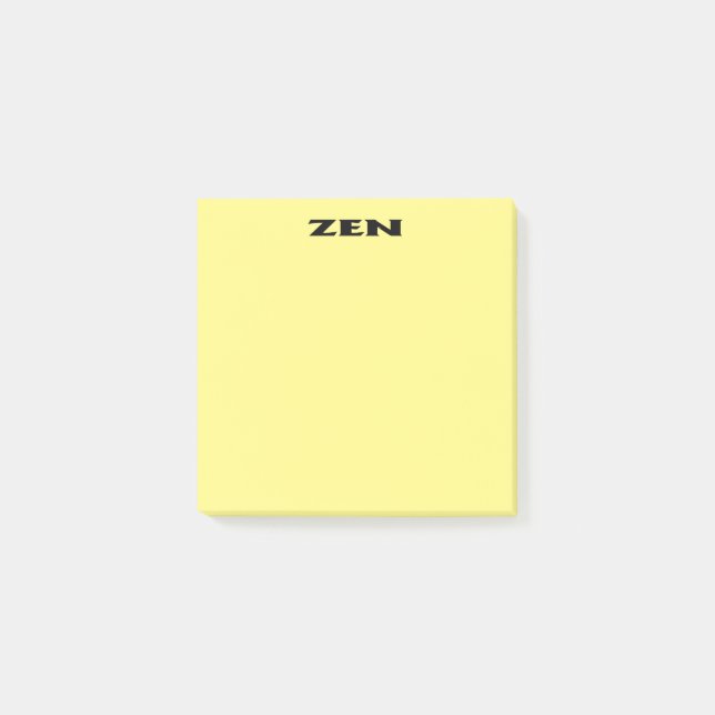 Zen-schwarz-gelbe Notizblöcke Post-it Klebezettel (Vorderseite)