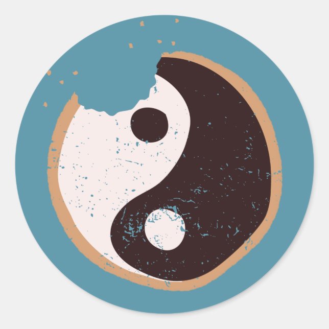 Zen Schwarz-Weiß-Cookie Runder Aufkleber (Vorderseite)