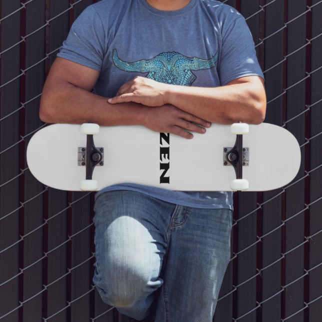 Zen Schwarz-weiß Skateboard (Außenbereich 3)