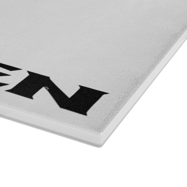 Zen-Schwarz-weiße Glasschneidplatte Schneidebrett (Ecke)