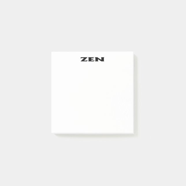 Zen-Schwarz-weiße Notizblöcke Post-it Klebezettel (Vorderseite)