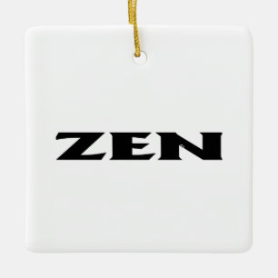 Zen Schwarz-weiße quadratische Keramik Keramikornament