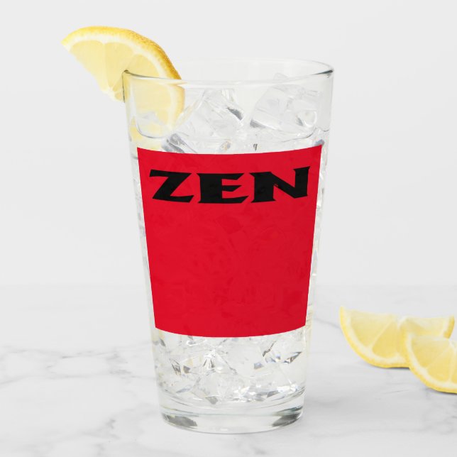 Zen-Schwarzglas-Tumbler Glas (Vorderseite Ice)