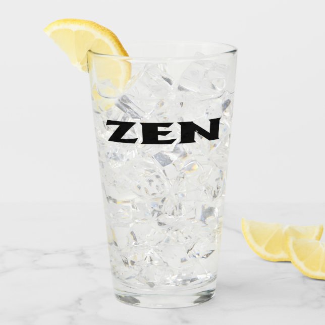 Zen-Schwarzglastumbler Glas (Vorderseite Ice)