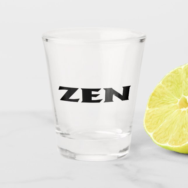 Zen-Schwarzschussglas Schnapsglas (Vorderseite)