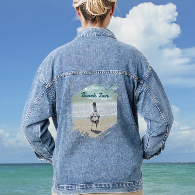 Zen Seagull Coastal Beach Jeansjacke (Von Creator hochgeladen)