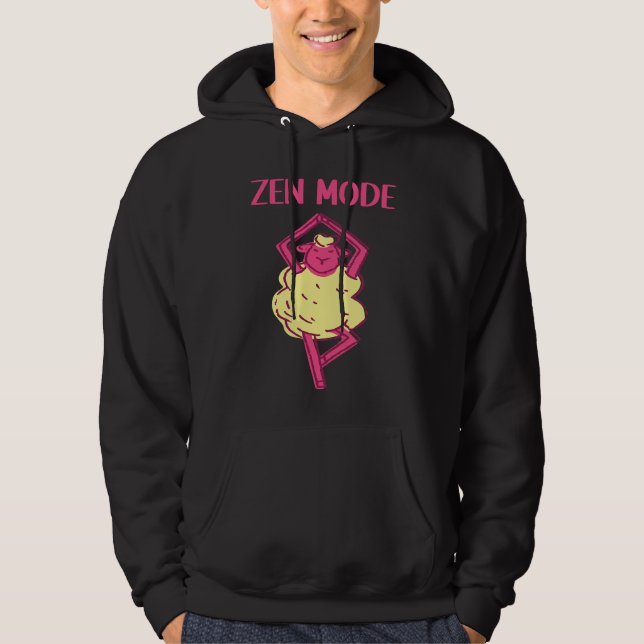 Zen sheep Yoga  Animals Workout Calm Hoodie (Vorderseite)