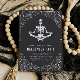 Zen Skeleton Halloween-Party Einladung
