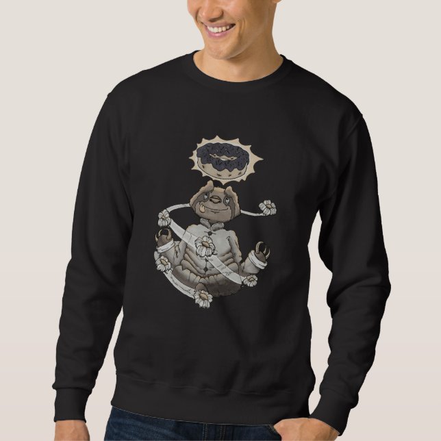 Zen Sloth Sweatshirt (Vorderseite)