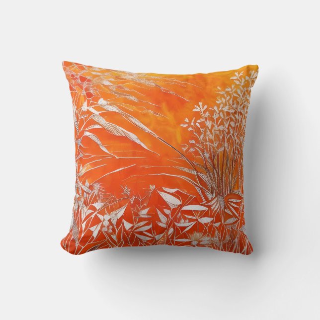 Zen Spirit Orange Kissen (Vorderseite)