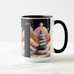 Zen Spirituelle Steine Balance Kosmos Kunst Tasse