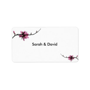 Zen Spring Wedding Favoriser les Étiquettes