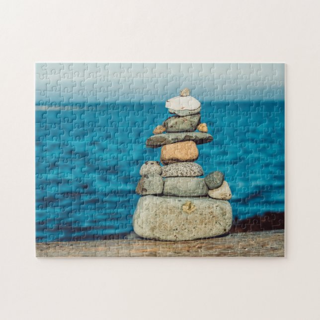 Zen Stacks am Strand (Horizontal)