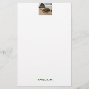 Zen Stacks Boulders on Beach Briefpapier