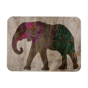 Zen-Stammes- asiatischer Elefant Magnet