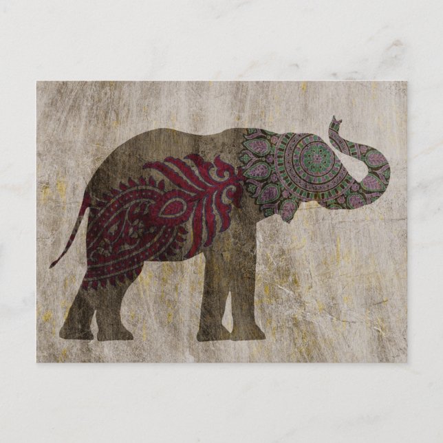 Zen-Stammeselephant Postkarte (Vorderseite)