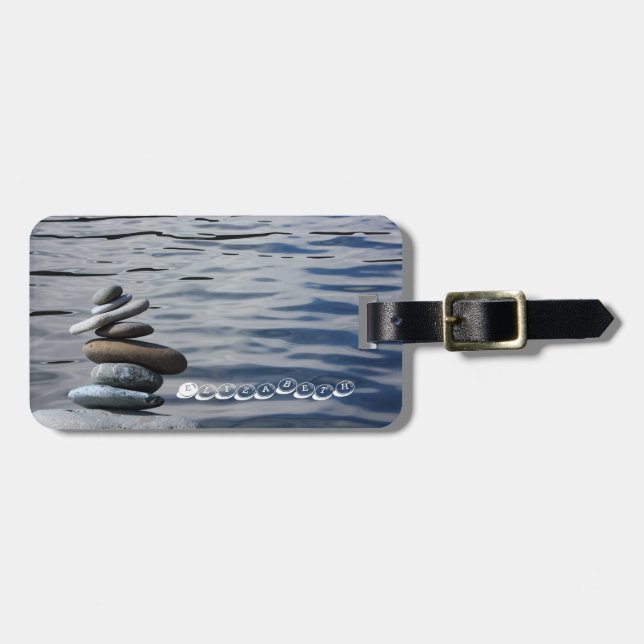 Zen-Steine, Meer Gepäckanhänger (Vorderseite horizontal)